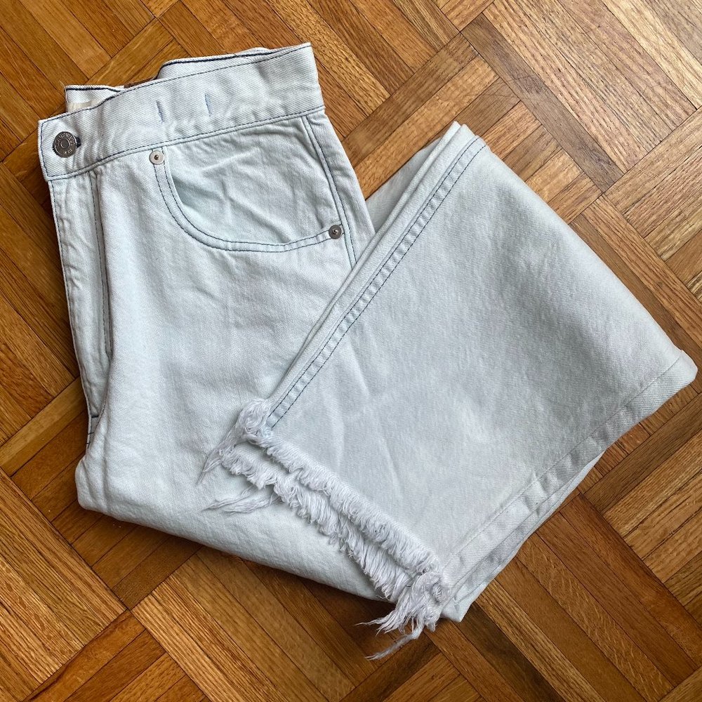 // madewell tapered wide-leg jean